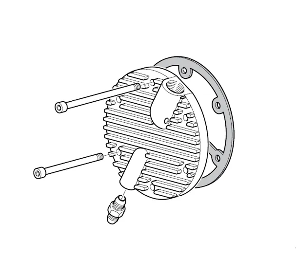 Крышка цилиндра 1-й ступени Coltri MCH-6, комплект