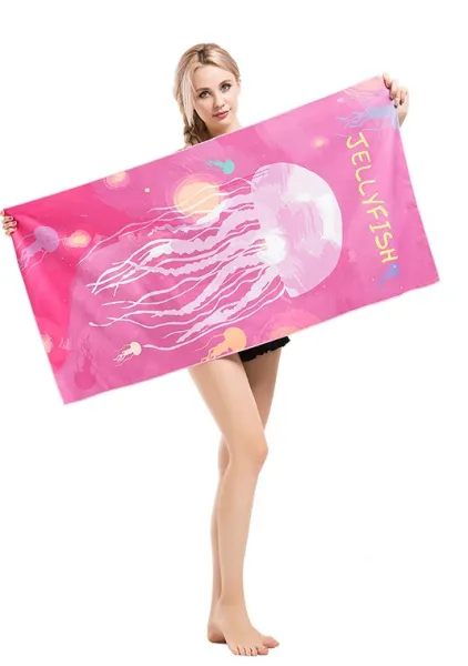 Полотенце из микрофибры HiTurbo Jellyfish 120x60 см Полотенце из микрофибры HiTurbo Jellyfish 120x60 см