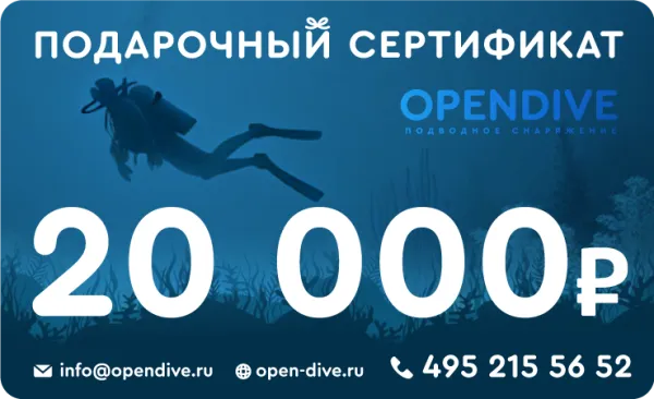 Подарочный сертификат Opendive на 20000 рублей