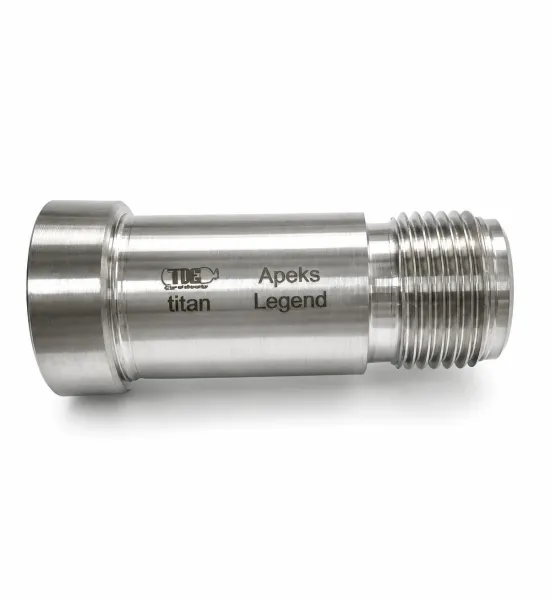 Штуцер титановый TDE HP DIN-G3\8 регуляторов Aqualung Legend и Apeks 