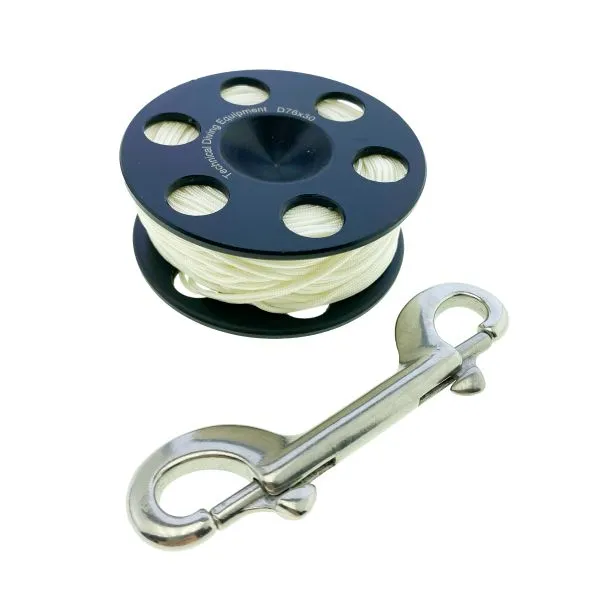 Катушка-шпуля скользящая без отверстия TDE с линем 30 метров