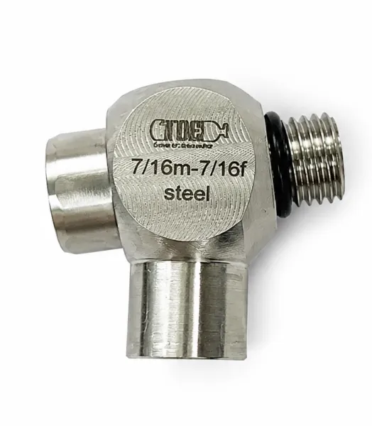 Проходной уголок разветвитель TDE 100° HP 7\16
