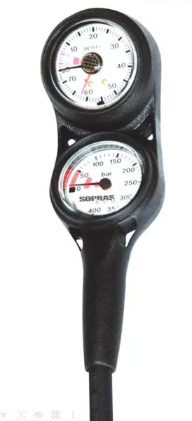 Консоль двухприборная Sopras Sub манометр 400 бар + глубиномер