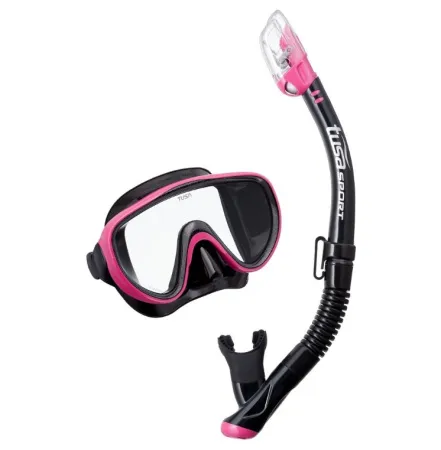 Комплект маска трубка в сумке Tusa UC-1625 Black Series