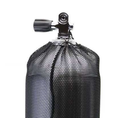 Баллон ALsafe в сборе стальной (коротыш 204 мм) 12 литров 220 Bar с сеткой, вентилем и башмаком