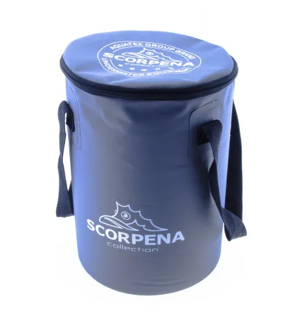 Складное ведро Scorpena с крышкой емкость 10 литров