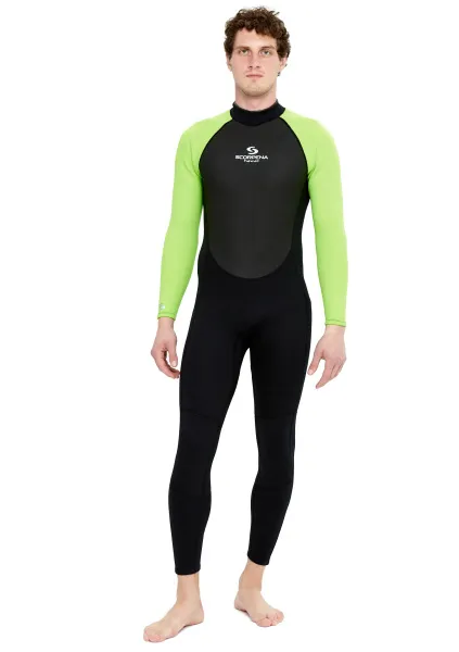 Гидрокостюм мужской Scorpena Hawaii 3 мм зеленый