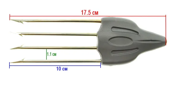 Четырехзубец усиленный каленый Salvimar Mustad Speed 4