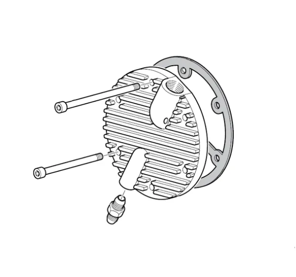 Крышка цилиндра 1-й ступени Coltri MCH-6, комплект