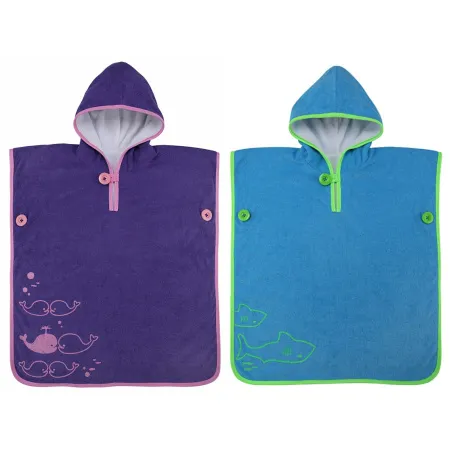 Детская накидка полотенце Aqua Sphere MP синяя с лаймом