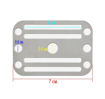 Пластина четырехщелевая из алюминия 3 мм TDE