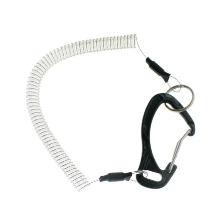 Пружинная спираль с карабином и кольцом