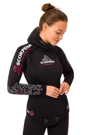 Гидрокостюм женский для фридайвинга Scorpena Water Flower-3 5 мм