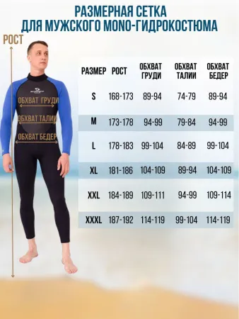 Гидрокостюм мужской Scorpena Hawaii 3 мм зеленый