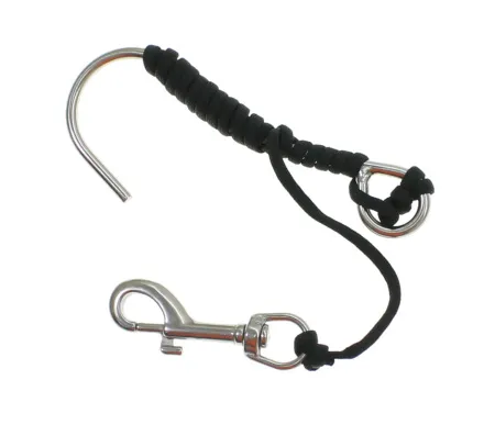 Крюк рифовый с карабином черный Крюк рифовый с карабином черный