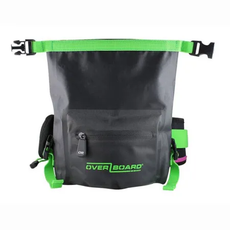 Герметичная поясная сумка Overboard Black Green 2 литра