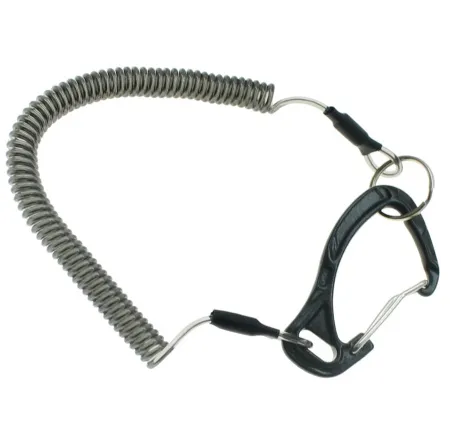 Пружинная спираль с карабином и кольцом
