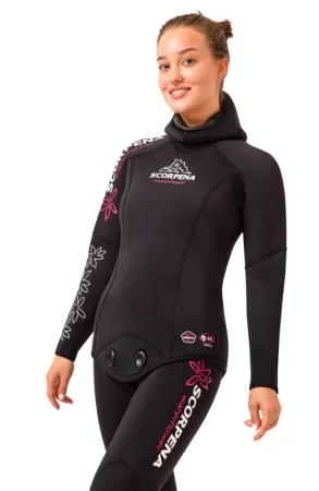 Гидрокостюм женский для фридайвинга Scorpena Water Flower-3 5 мм