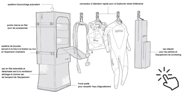 Сумка-шкаф Mares Voyager для перевозки и хранения снаряжения 