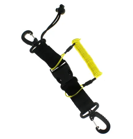 Пружинная спираль с двумя карабинами и фастексом Пружинная спираль с двумя карабинами и фастексом