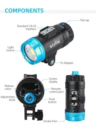 Подводный осветитель Weefine Smart Focus 5000 Люмен v.2