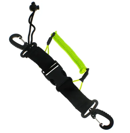 Пружинная спираль с двумя карабинами и фастексом Пружинная спираль с двумя карабинами и фастексом