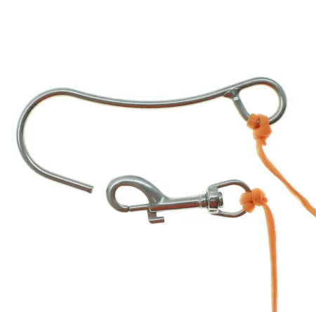 Крюк рифовый с карабином черный Крюк рифовый с карабином черный