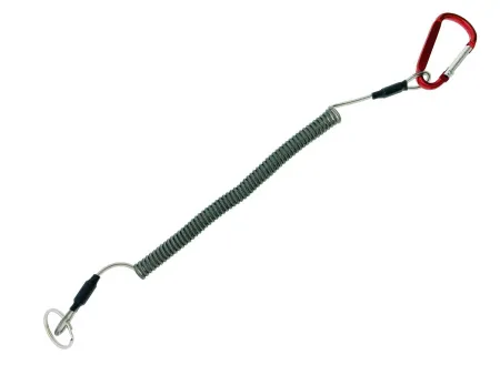 Пружинная спираль с карабином и кольцом