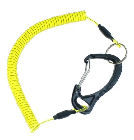 Пружинная спираль с карабином и кольцом