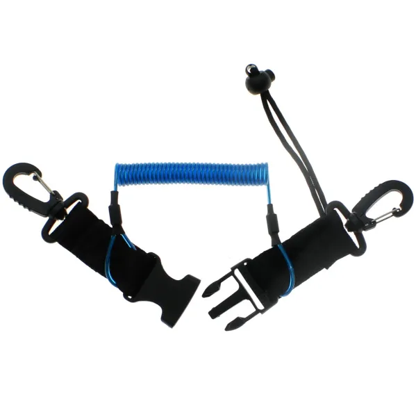 Пружинная спираль с двумя карабинами и фастексом