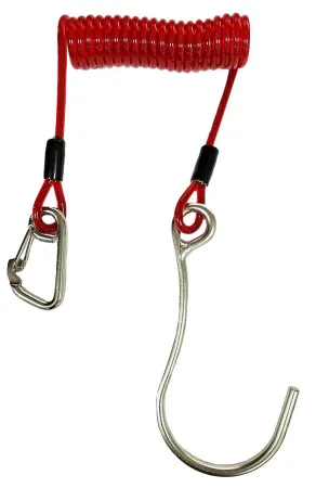 Рифовый крюк с пружинной спиралью и карабином