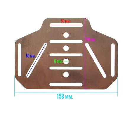Титановая пластина под сайдмаунт нижняя Helium