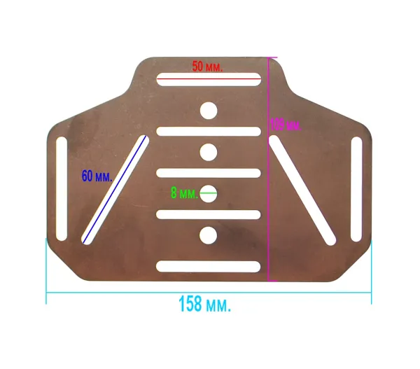 Титановая пластина под сайдмаунт нижняя Helium