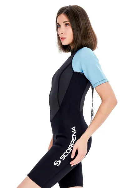 Гидрокостюм женский Scorpena Hawaii Shorty 3 мм голубой
