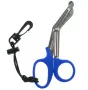 Ножницы с шнурком и карабином синие