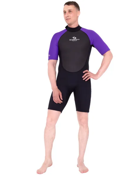 Гидрокостюм мужской Scorpena Hawaii Shorty 3 мм фиолетовый