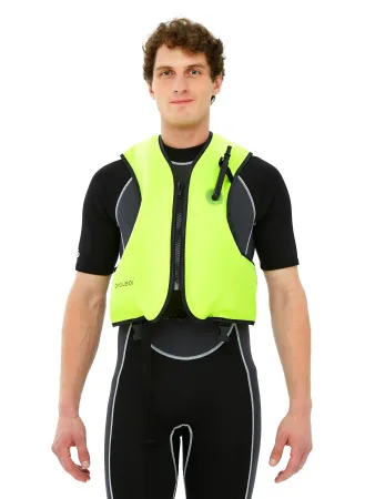 Жилет для сноркелинга взрослый неоново желтый