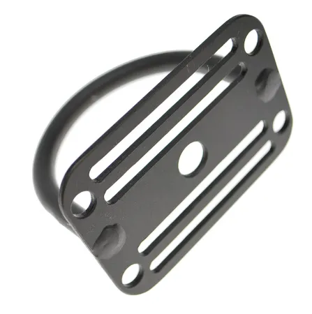 D-кольцо титановое на широкой пластине TDE 2″ (50 мм) толщина 7 мм 90°