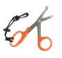 Ножницы с шнурком и карабином оранжевые