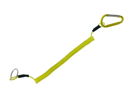 Пружинная спираль с карабином и кольцом 