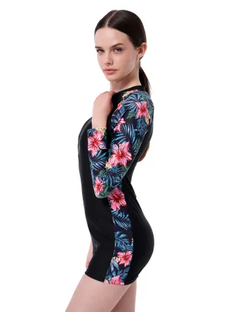 Костюм женский короткий из лайкры Red Flower