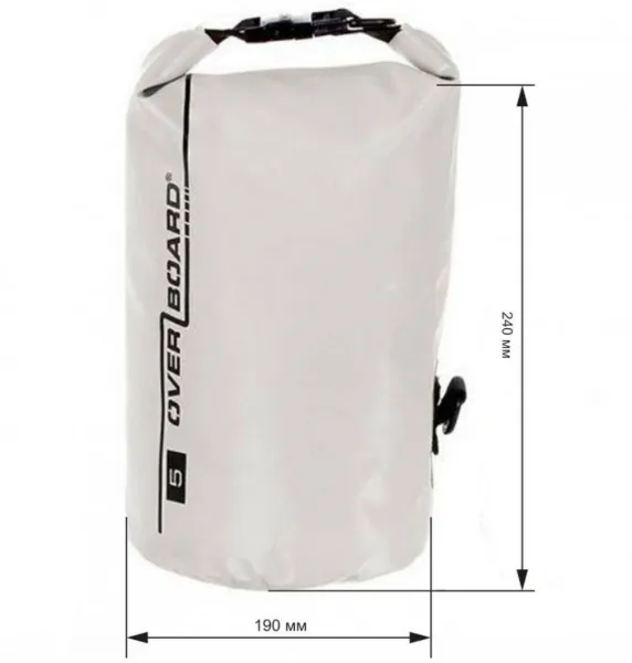 Гермомешок Overboard Dry Tube Bag White 5 литров