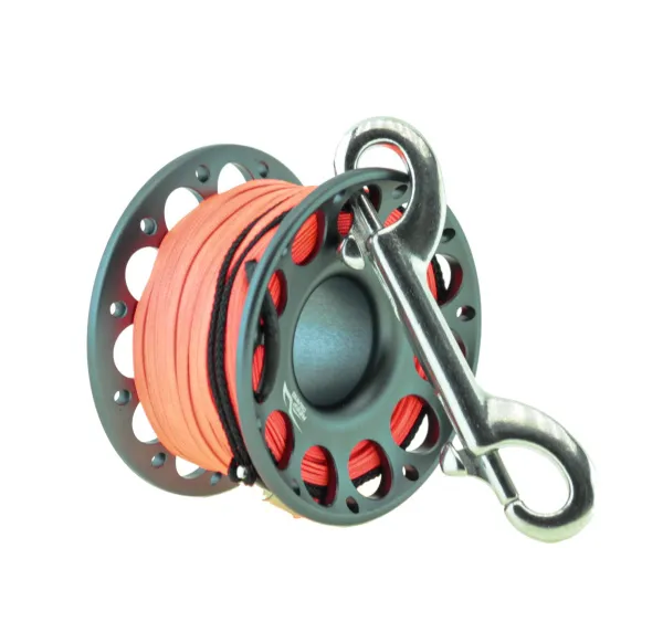 Шпуля 30 метров анодированный алюминий Silver