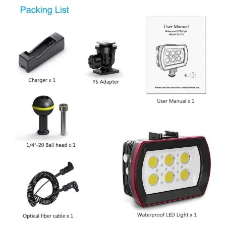 Подводный осветитель/вспышка Sea Frogs SL-22 LED 6000 люмен до 40 метров