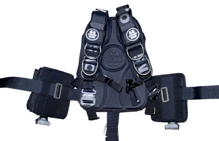 Компенсатор OMS Comfort Harness III Black с алюминиевой спинкой и крылом 32 Lb