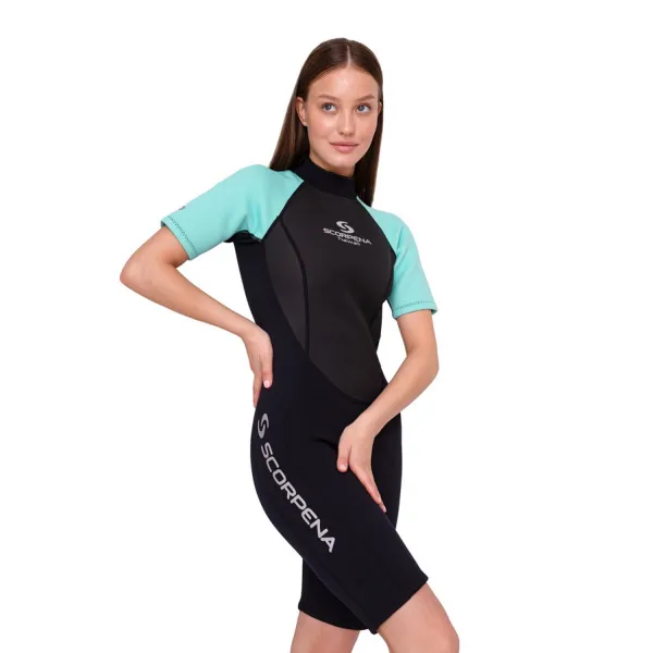 Гидрокостюм женский Scorpena Hawaii Shorty 3 мм мятный