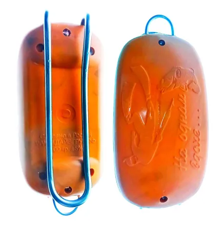 Груз довесок "Мышь" в пластиковой оболочке 1 кг быстросъемный оранжевый