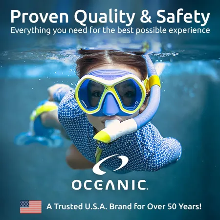 Набор для сноркелинга Oceanic (маска+трубка+ласты+рюкзак), подростковый, размер 25-32