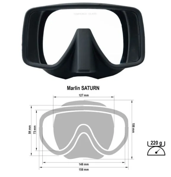 Маска Marlin Saturn Black Matte