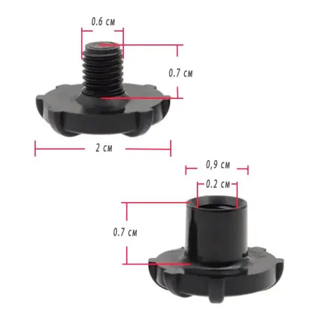 Болт с гайкой пластик усиленный